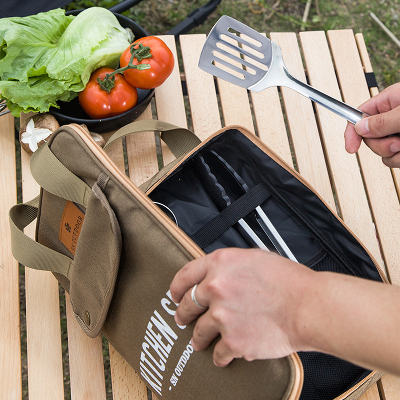 Camping Cooking Organizer - Набор походной кухонной утвари из 8