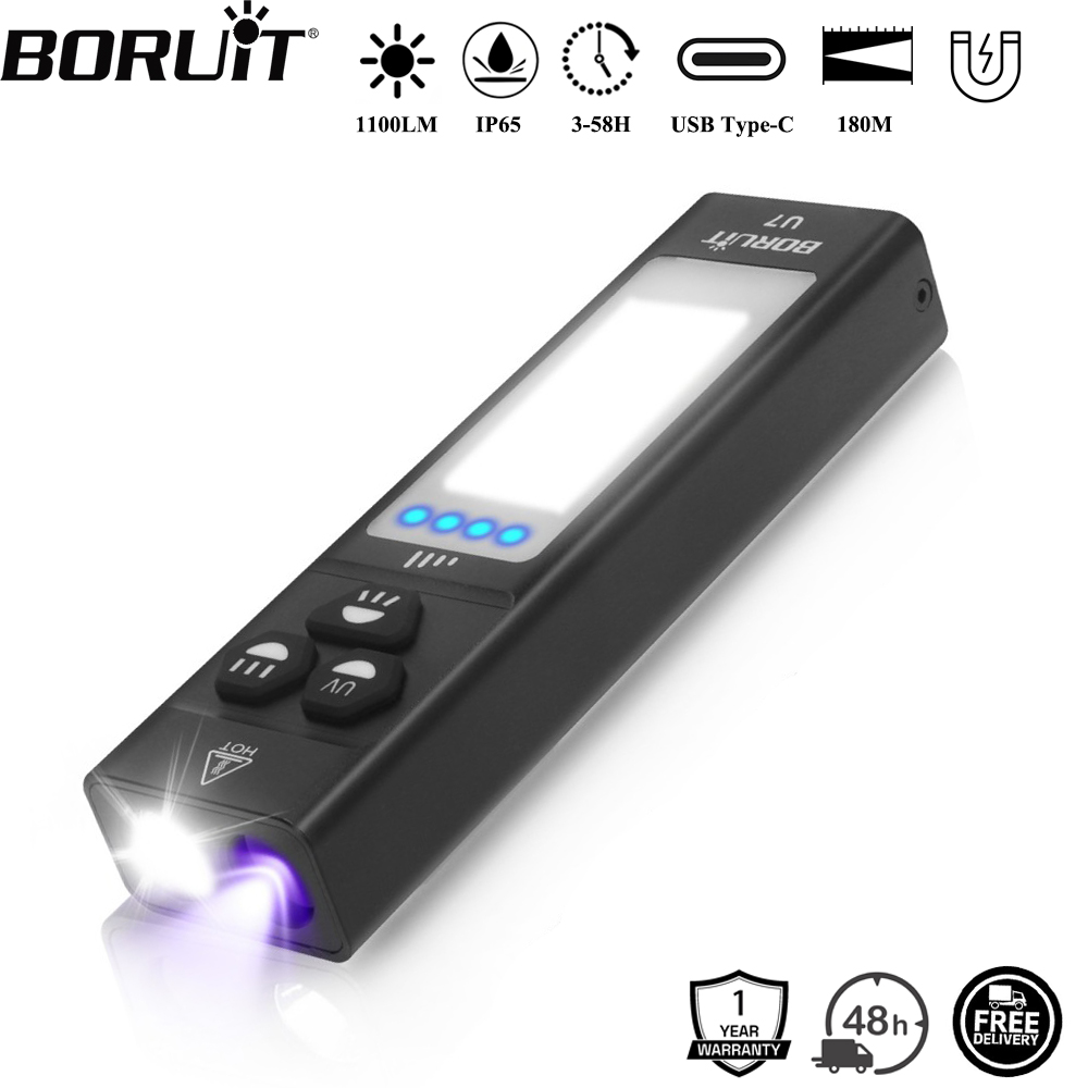 Camping Cooking Fish - BORUiT U7 УФ-светодиодный фонарик EDC 1100LM