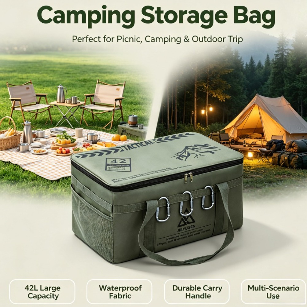 Camping Cooking Organizer - Складной портативный контейнер для хранения посуды