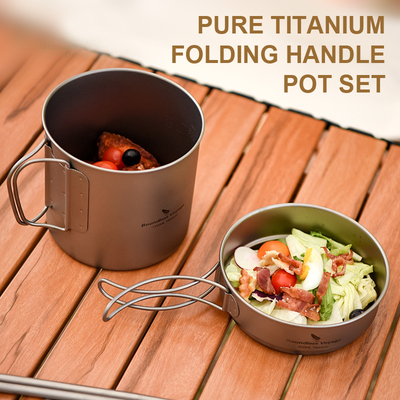 Camping Lightweight Cooking Pot - Набор кастрюль со складной ручкой из