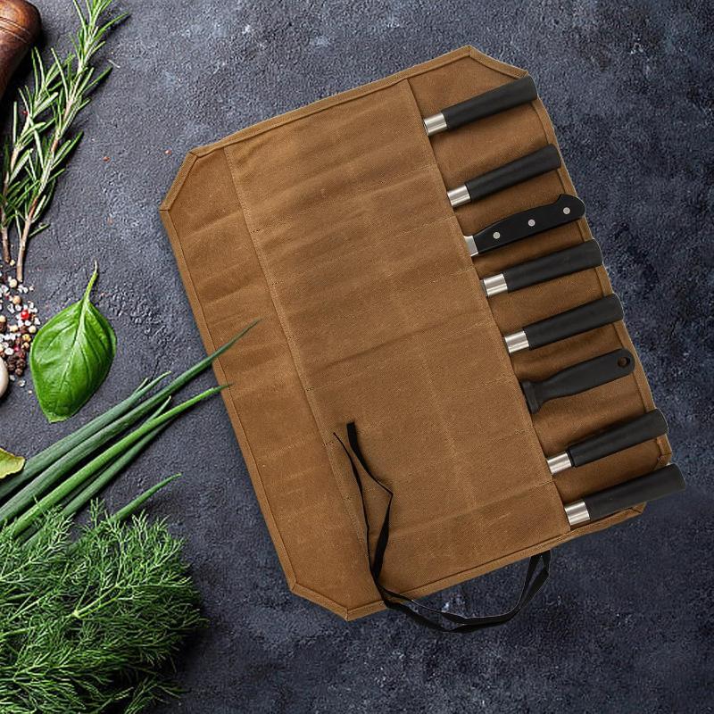 Camping Cooking Organizer - Чехол для ножей из вощеного холста
