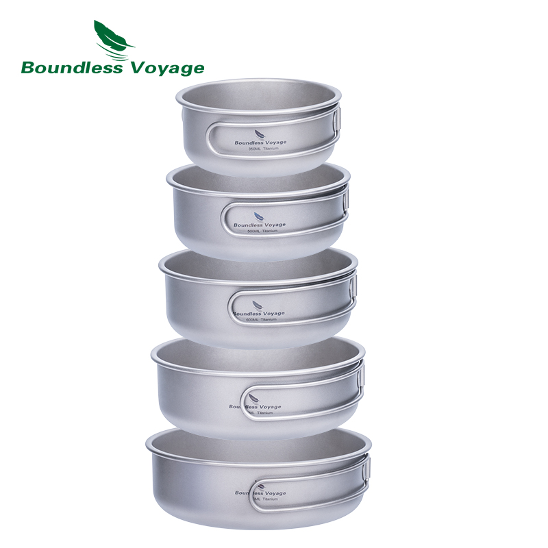 Mess Kit Titanium - Титановые миски Boundless Voyage, набор посуды
