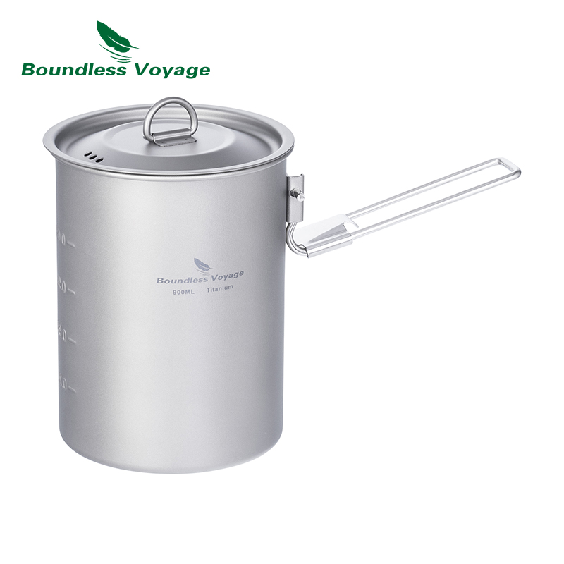 Camping Cooking Handle - Титановая чашка Boundless Voyage, 900 мл,