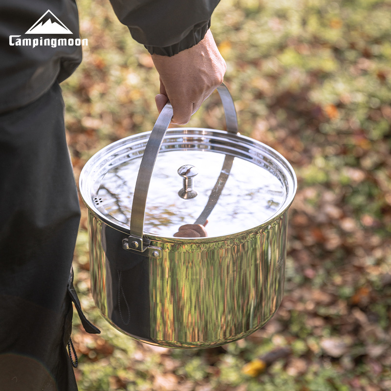 Camping Cooking Pot Large - CAMPINGMOON CC-24, нержавеющая сталь, большая емкость