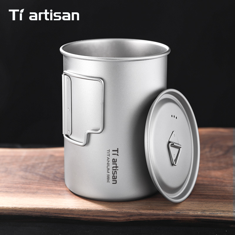 Camping Cooking Pot Large - Титановая складная кружка Tiartisan 750 мл/900