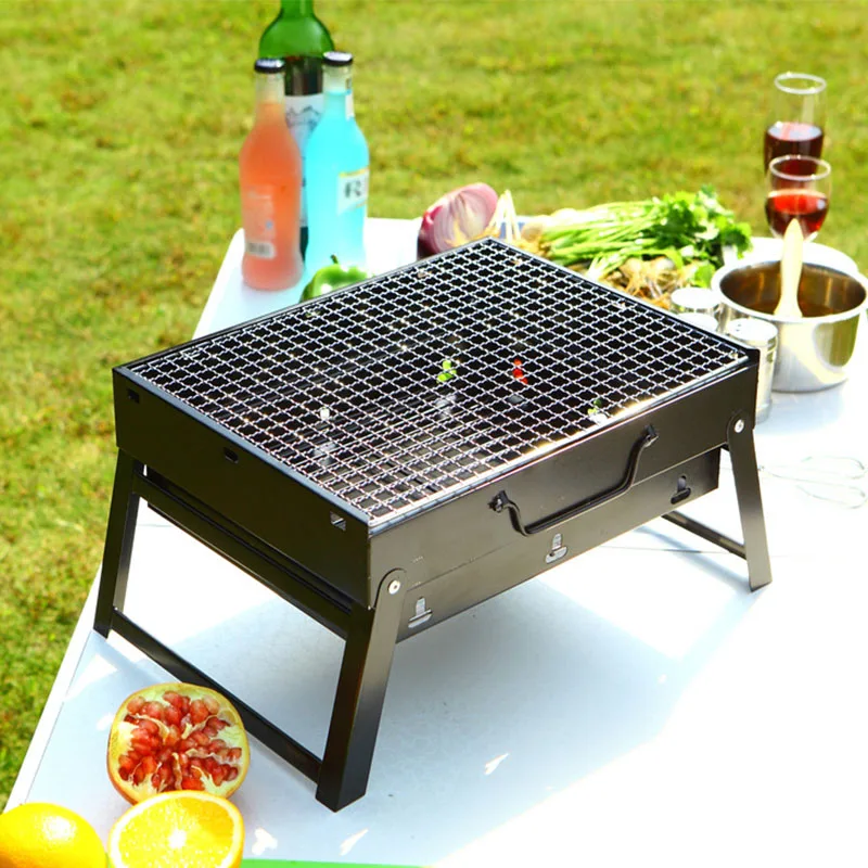 Camping Cooking Roll - Мини-черный гриль из нержавеющей стали, набор