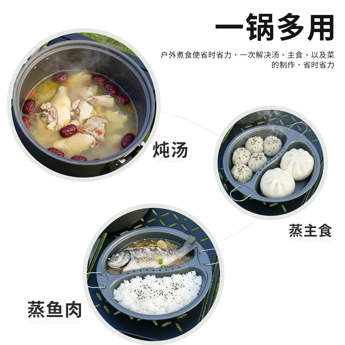 Набор для приготовления пищи н – обзор и цена Camping Cooking Pot Large