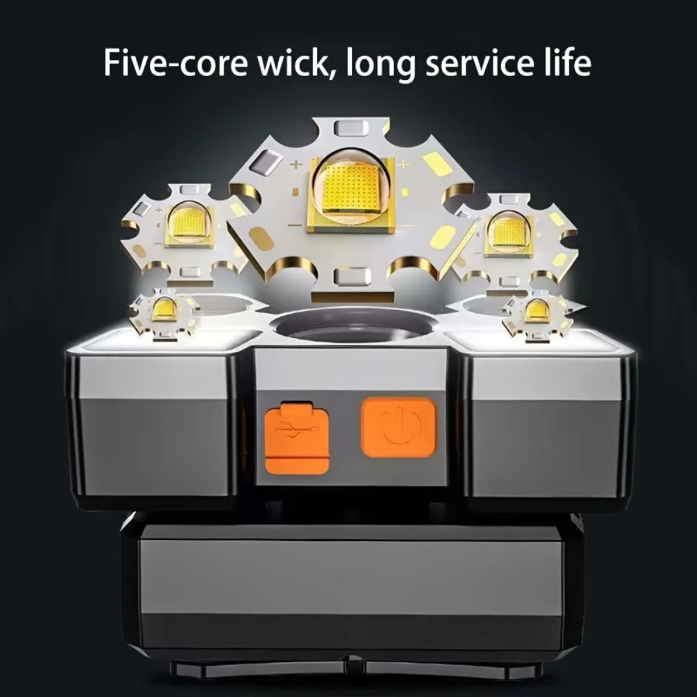 5*LED мощный налобный фонарь,  – обзор и цена Camping Cooking Fish