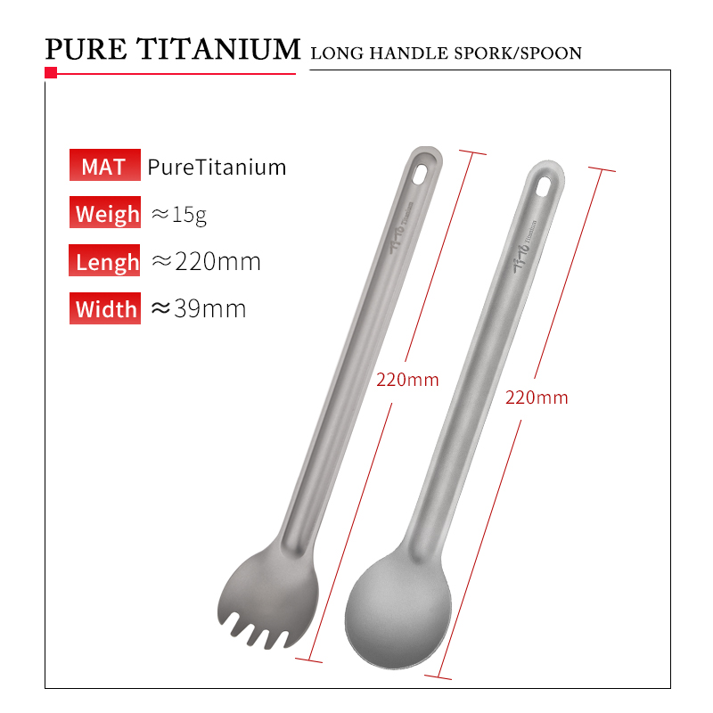 Титановая ложка TiTo с длинной – обзор и цена Camping Cooking Handle