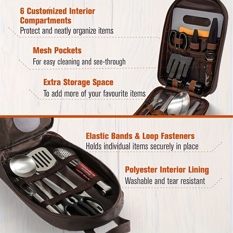 Сумка для приготовления пищи н – обзор и цена Camping Cooking Utensil Organizer