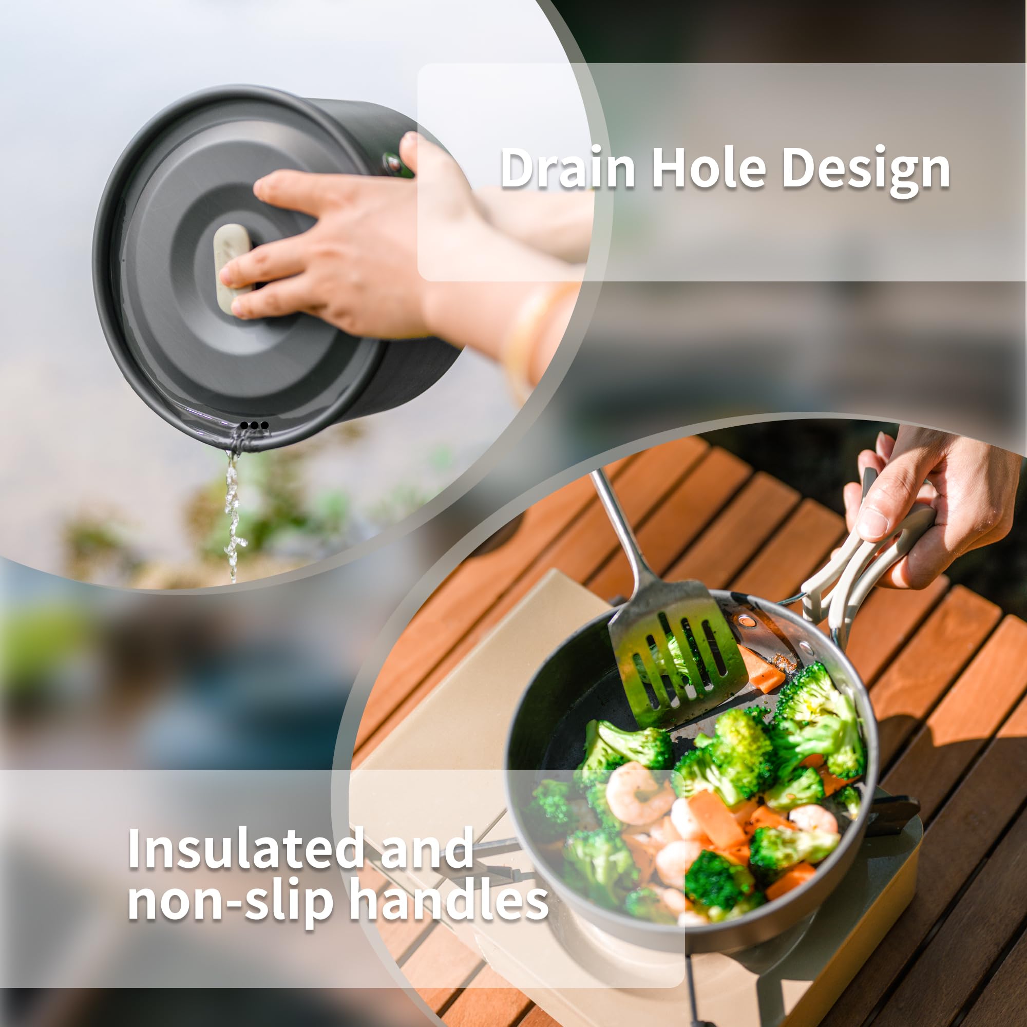 Походный набор для приготовлен – обзор и цена Camping Cooking Pot Large
