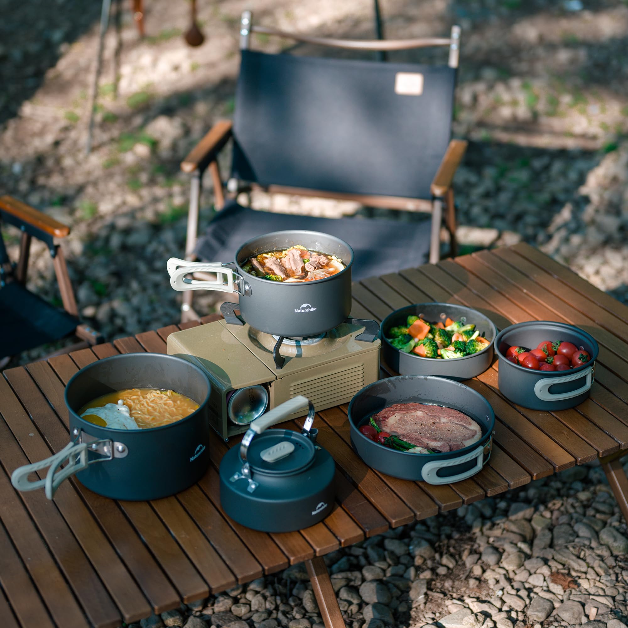 Походный набор для приготовлен – обзор и цена Camping Cooking Pot Large