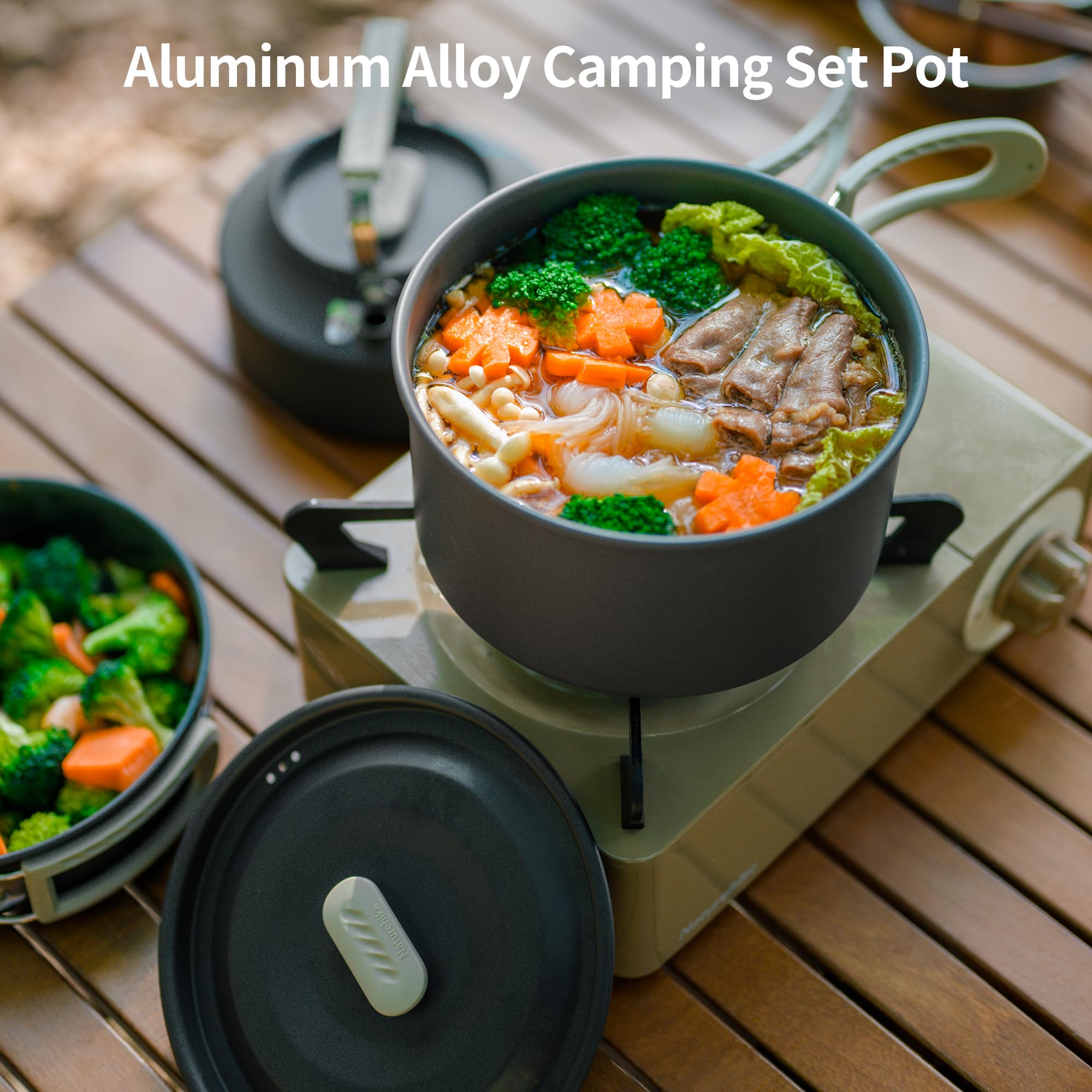 Походный набор для приготовлен – обзор и цена Camping Cooking Pot Large