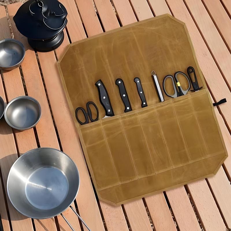 Чехол для ножей из вощеного хо – обзор и цена Camping Cooking Organizer
