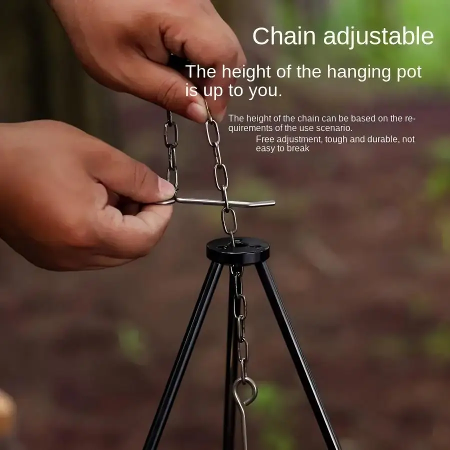 Уличная большая тренога для ко – обзор и цена Camping Cooking Pot Large