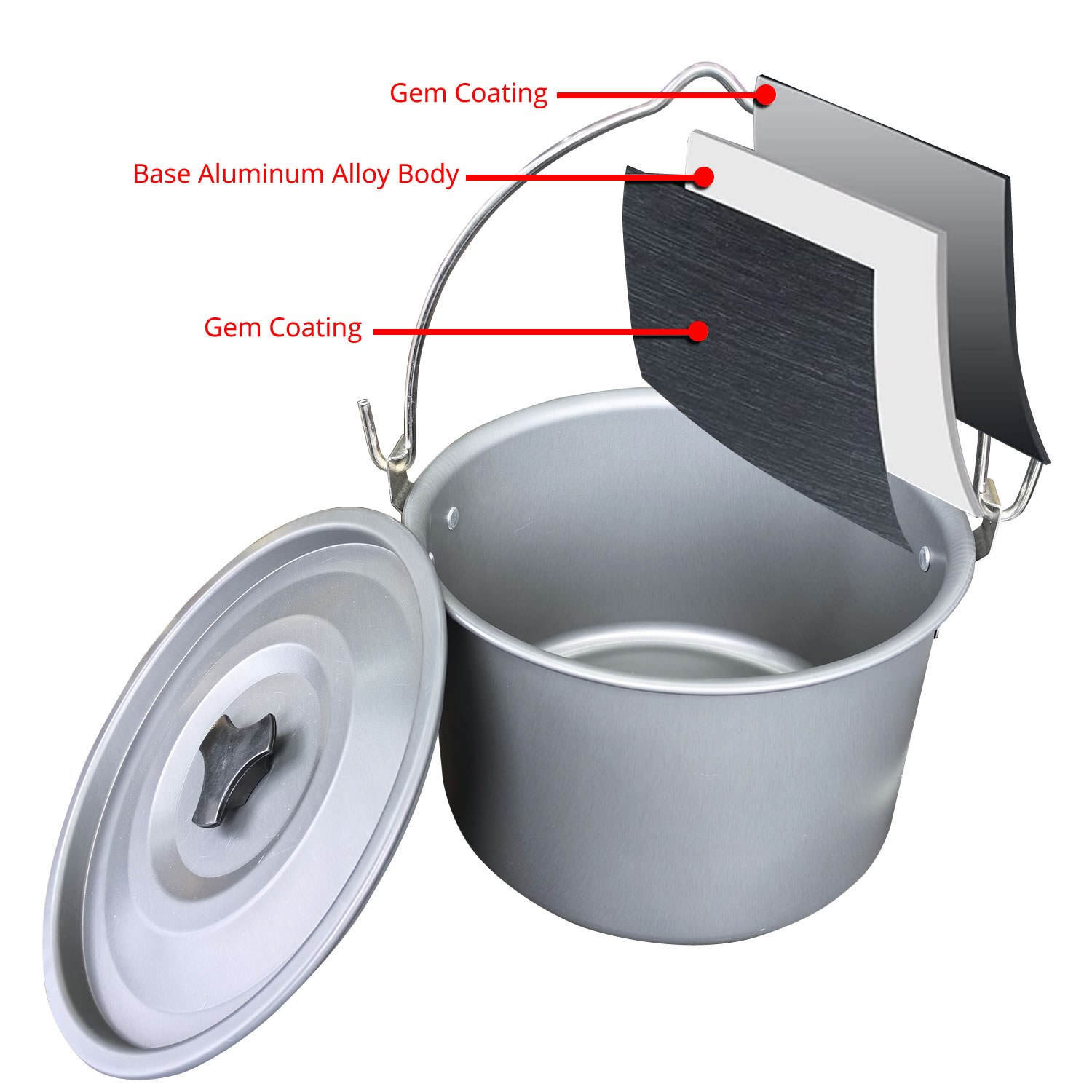 4-литровая походная подвесная  – обзор и цена Camping Cooking Pot Large