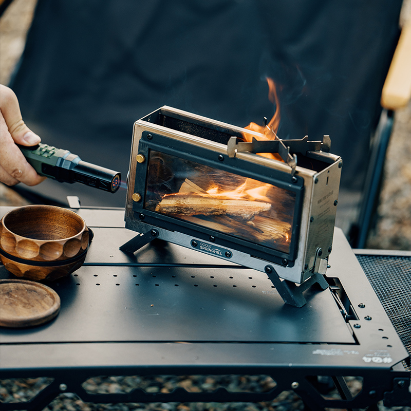 Портативная дровяная печь Goou – обзор и цена Camping Cooking Device