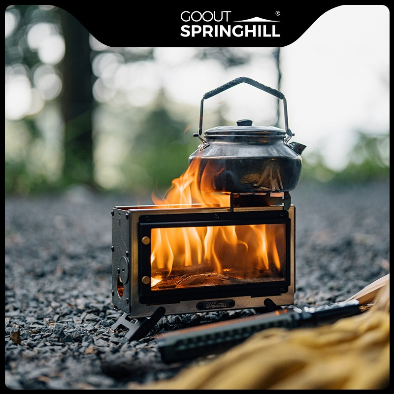 Портативная дровяная печь Goou – обзор и цена Camping Cooking Device