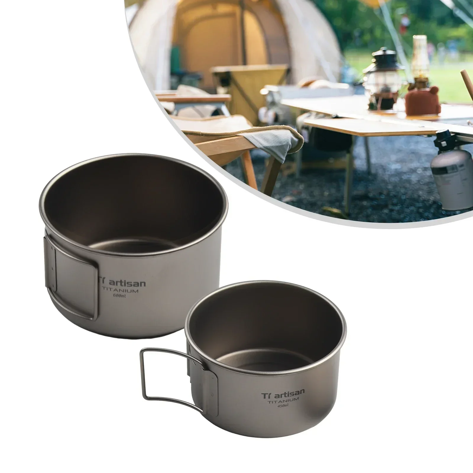 Титановая миска со складной ру – обзор и цена Camping Cooking Handle