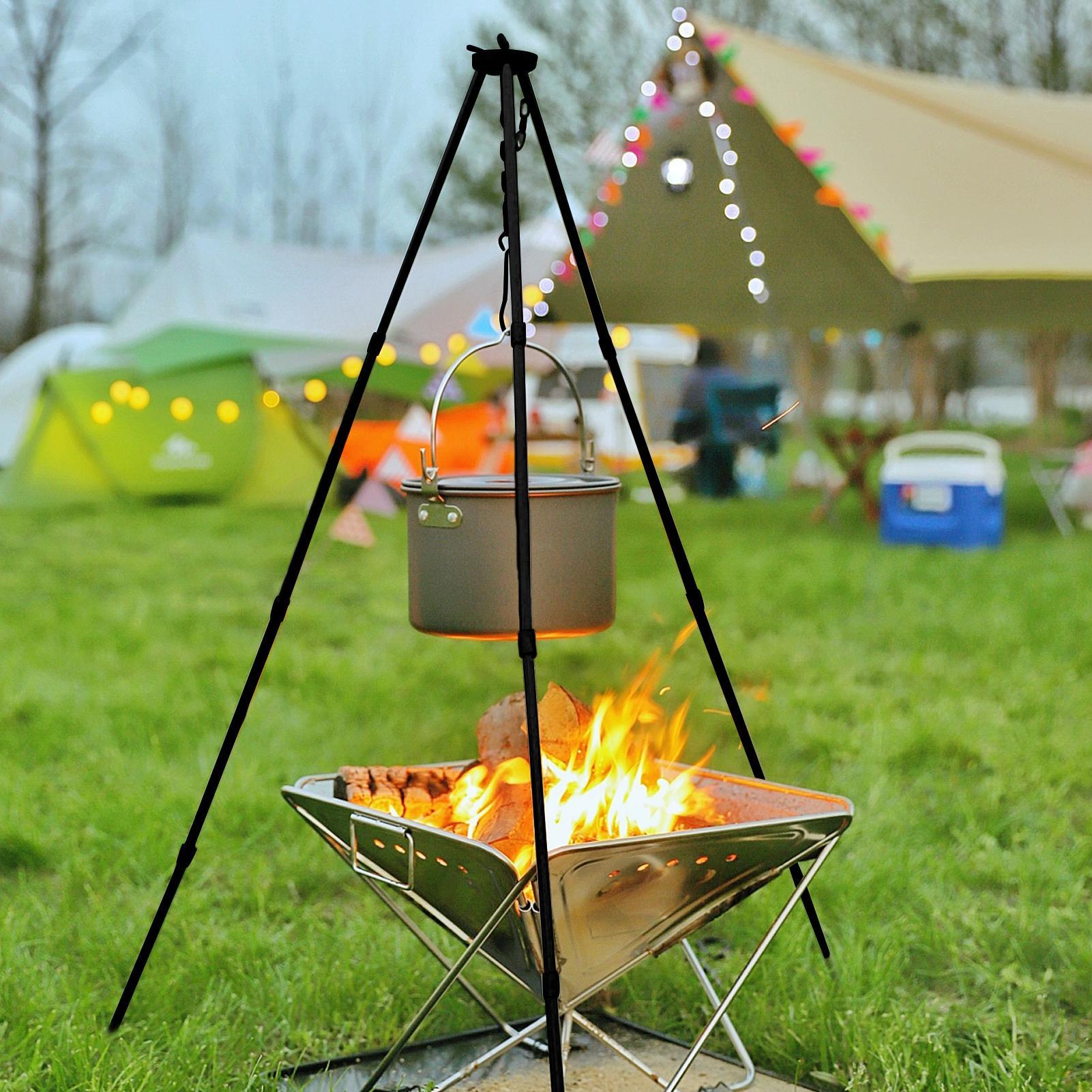 Портативная уличная подставка- – обзор и цена Camping Cooking Pot Large