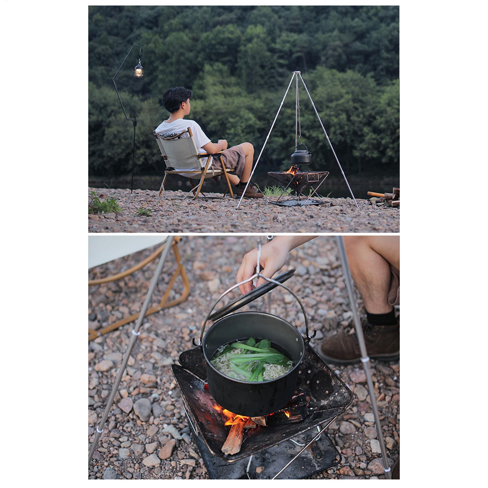 Портативная уличная подставка- – обзор и цена Camping Cooking Pot Large