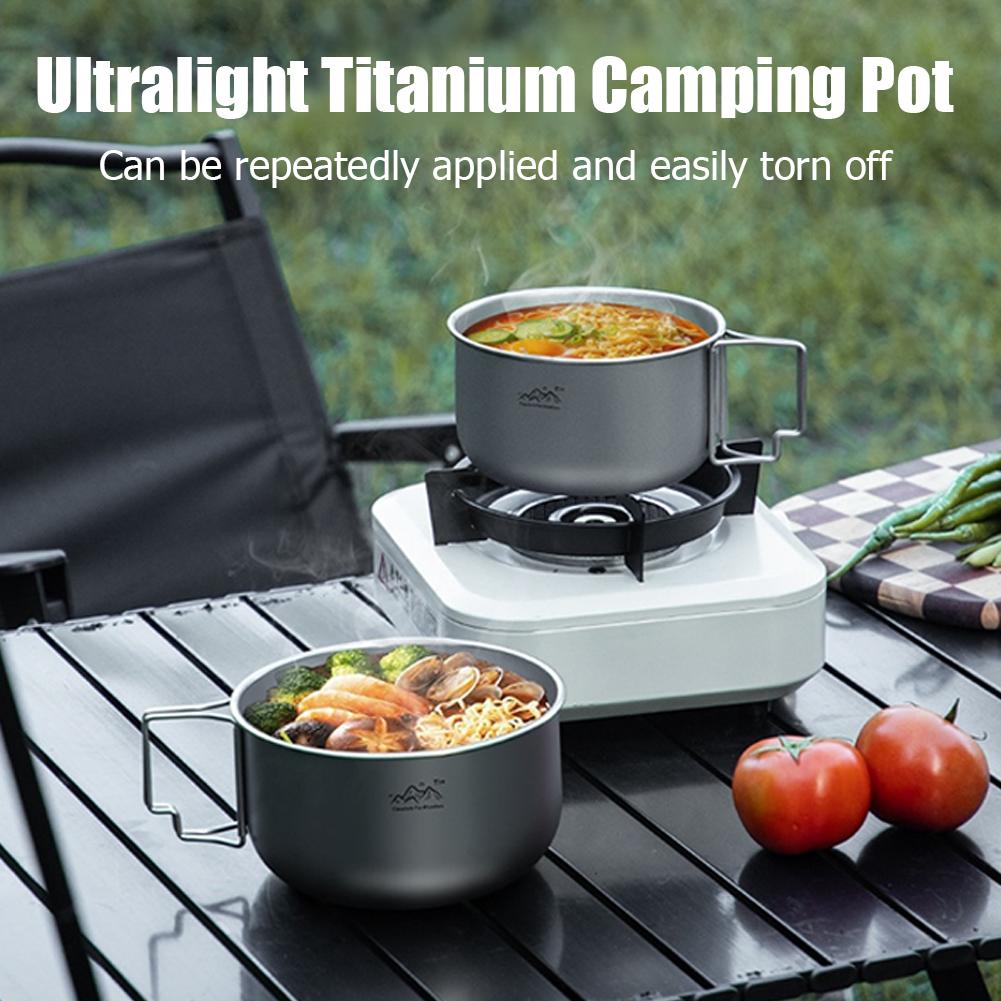 Ультралегкая титановая посуда  – обзор и цена Camping Cooking Handle