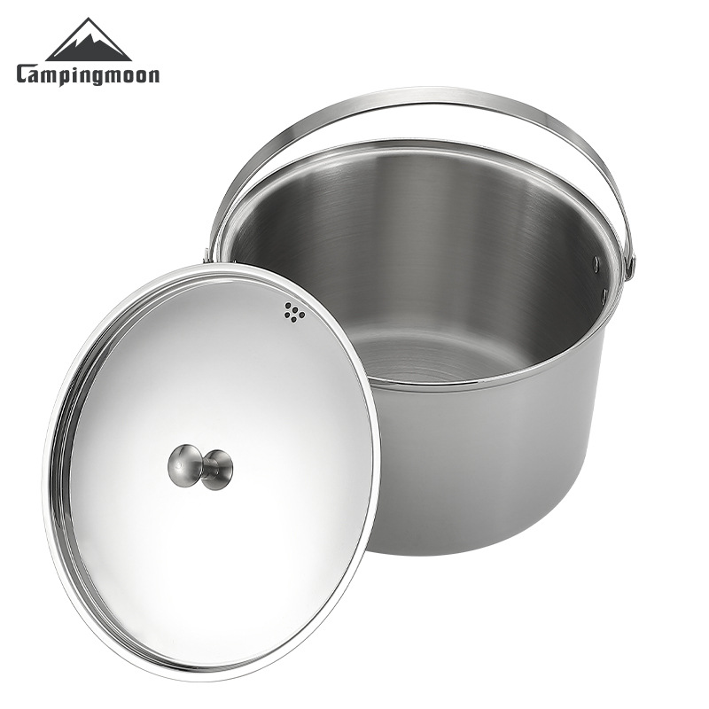 CAMPINGMOON CC-24, нержавеющая – обзор и цена Camping Cooking Pot Large