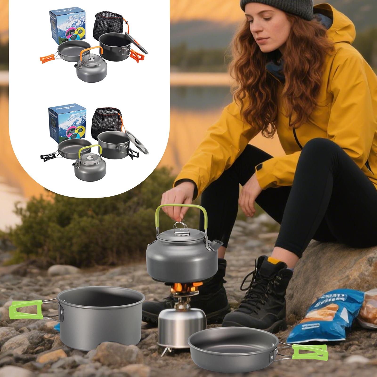 Посуда для кемпинга, набор кас – обзор и цена Camping Lightweight Cooking Pot