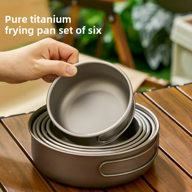 Титановый уличный набор кастрю – обзор и цена Camping Lightweight Cooking Pot
